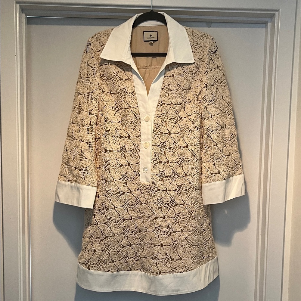 Tuckernuck Cream Lace Midi Dress